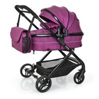 купить Коляска детская универсальная Bambi M 3895-9 трансформер джинсовая (фиолетовая)