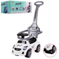 купить Детская машинка-толокар Mini Cooper FD-6812-1 с родительской ручкой (белая)
