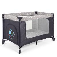 купить Детский манеж El Camino ME 1016 SAFE Gray Stars с входом и карманом (серый)