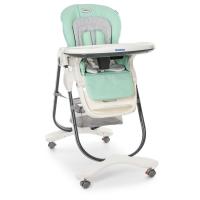 купить Стульчик для кормления со столиком El Camino Dolce M 3236 Turquoise на колесиках (бирюзовый)