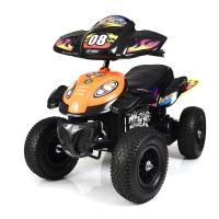 купить Квадроцикл для детей Bambi M 2403ALR-7 резиновые колеса и кожаное сиденье (оранжевый)
