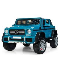 купить Детский полноприводный джип Mercedes Maybach M 4000EBLR-4 кожаное сиденье (синий)