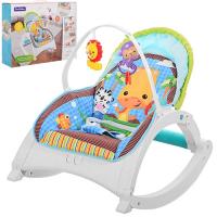 купить Детский шезлонг-качалка 88956-1 три положения спинки (желтый)