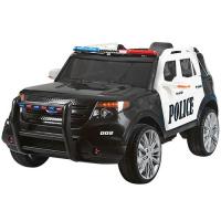 купить Полицейский джип M 3259EBLR-1-2 с громкоговорителем с кожаным сиденьем (черно-белый)