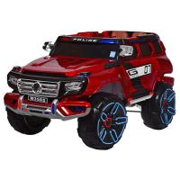 купить Детский электромобиль джип-полиция M 3585EBLRS-3 кожаное сиденье автокраска (красный)