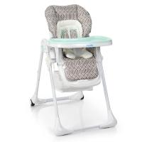 купить Детский стульчик для кормления Bambi M 3890 Ornament Mint кожаный (серо-мятный)