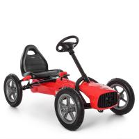 купить Металлический педальный карт Bambi M 4119-3 надувные колеса (красный)