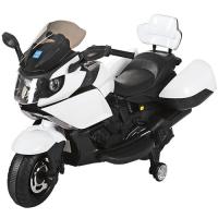 купить Электромотоцикл со спинкой и боковыми колесиками M 3258-1 (белый)