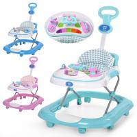 купить Детские ходунки-каталка Bambi M 3690 с родительской ручкой 2в1