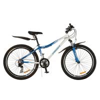 купить Спортивный велосипед 26 дюймов Shimano XM261G Profi (бело-голубой галоген)