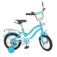 купить Велосипед для детей 12 дюймов Profi L1294 Star с доп колесами (голубой)