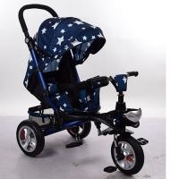 купить Колясочный велосипед для детей Turbotrike M 3647A-S11 трансформер (темно-синий звезды)