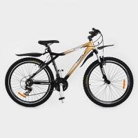 купить Спортивный велосипед 26 дюймов Profi XM263D навесное Shimano (черно-золотой)