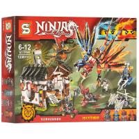 купить Детский конструктор SY861 Ninjago дракон транспорт здание (1208 деталей)