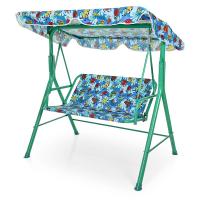 купить Качели садовые металлические Bambi M 4019-4 с крышей (синие)