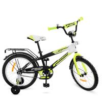 купить Велосипед для детей двухколесный 18 дюймов Profi Inspirer G1854 (черно-бело-салатовый-матовый)