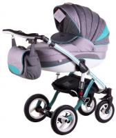 купить Коляска 2 в 1 Adamex Aspena Grand Prix Collection mint-white 620258