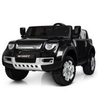 купить Детский электромобиль джип Bambi M 3807EBLR-2 полный привод и кожаное сиденье (черный)