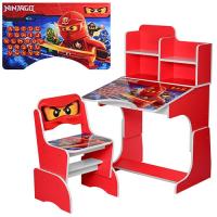 купить Регулируемая парта для детей W 2071-52-1 Ninjago (красная)