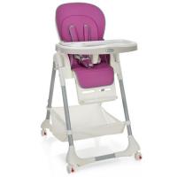купить Детский стульчик для кормления Bambi M 3822-8 кожаный с выдвижным столиком (розовый)
