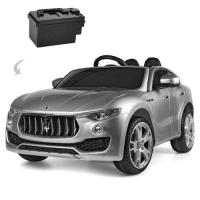 купить Детский джип Maserati Levante M 3629EBLRS-11 кожаное сиденье и автопокраска (серебристый)