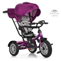 купить Трехколесный колясочный велосипед TurboTrike M 4057-8 поворотный со светом (фуксия)