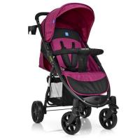 купить Детская прогулочная коляска BAMBI M 3409-3-8 книжка глубокий капюшон (черная-фуксия)