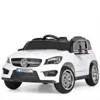 купить Детский электромобиль джип Bambi M 3624EBLR-1 с кожаным сиденьем (белый)