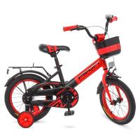 купить Детский двухколесный велосипед 14 дюймов Profi W14115-5 Original (красно-черный матовый)