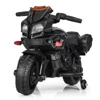 купить Мотоцикл для детей Bambi M 3832LS-2 свет кожаное сиденье автопокраска (черный)