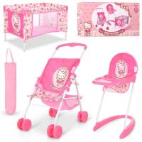 купить Игровой набор для куклы HAUCK D-98282 Hello Kitty коляска стульчик манеж
