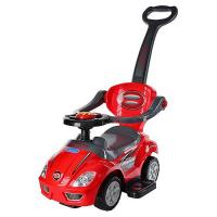 купить Детская машинка каталка Z 382-3 толокар с родительской ручкой (красная)