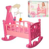 купить Игровая кроватка для куклы YL2000B с каруселью и постелью