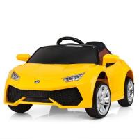 купить Детский спортивный электрокар Lamborghini M 3826EBLR-6 кожаное сиденье (желтый)
