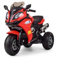 купить Детский электромобиль мотоцикл Bambi M 3913EL-3 кожаное сиденье и музыка (красный)