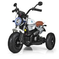 купить Ретро-мотоцикл для детей Bambi M 3687AL-1 с резиновыми надувными колесами (белый)