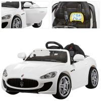 купить Спортивный электромобиль Maserati M 3285EBLR-1 кожаное сиденье (белый)