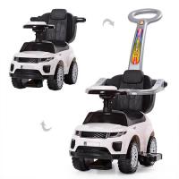 купить Детский толокар 2в1 с родительской ручкой Range Rover HZ614W-1 с багажником (белый)