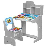 купить Детская парта со стульчиком W 2071-58-4 Super Wings регулируемая (серая)