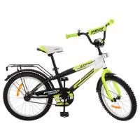 купить Двухколесный велосипед для детей 20 дюймов Profi G2054 Inspirer (черно-бело-салатовый-матовый)