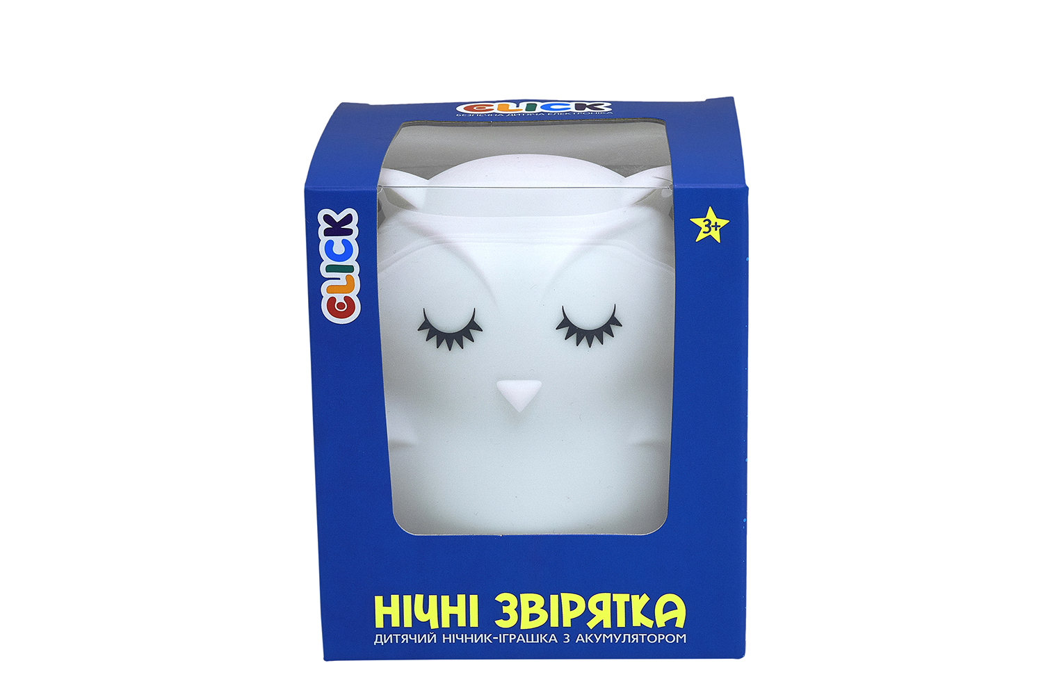 фото Детский ночник-игрушка Click "Hічні звірятка" Сова 12 см