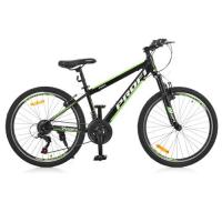 купить Спортивный велосипед 24 дюйма Profi G24FIFA A24.2 алюминиевая рама 13,5" Shimano (черно-зеленый)