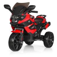 купить Мотоцикл для детей Bambi M 3986EL-3 два мотора 20W и кожаное сиденье (красный)