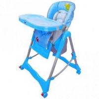 купить Детский стульчик для кормления на колесиках BAMBI RT-002 L-4 голубой,корзина