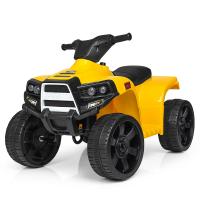 купить Электроквадроцикл для детей Bambi M 3893L-6 музыка свет кожаное сиденье (желтый)