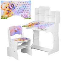 купить Детская парта со стульчиком BAMBI B 2071-54-2 регулируемая высота (белая Мишка)
