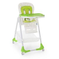 купить Детский стульчик для кормления Bambi M 3822-1 кожаный с выдвижным столиком (зеленый)