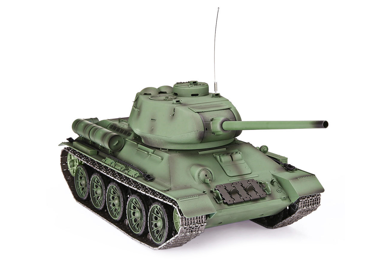 фото Танк на радиоуправлении 1:16 Heng Long T-34 с пневмопушкой и и/к боем (Upgrade)