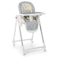купить Детский стульчик для кормления El Camino ME 1037 CRYSTAL Banana Gray кожаный (серый бананы)
