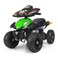 купить Квадроцикл для детей Bambi M 2403ALR-5 резиновые колеса и кожаное сиденье (зеленый)